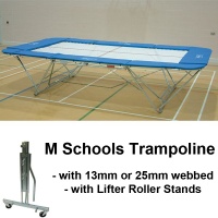 Schools Regulation Trampoline with Lifter Roller Stands (M Model)